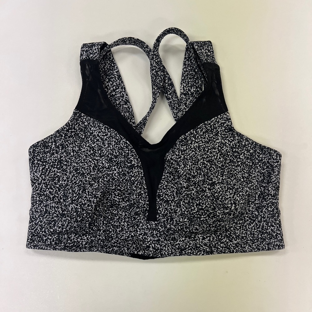 Lululemon oxygen sports bra black white size 10